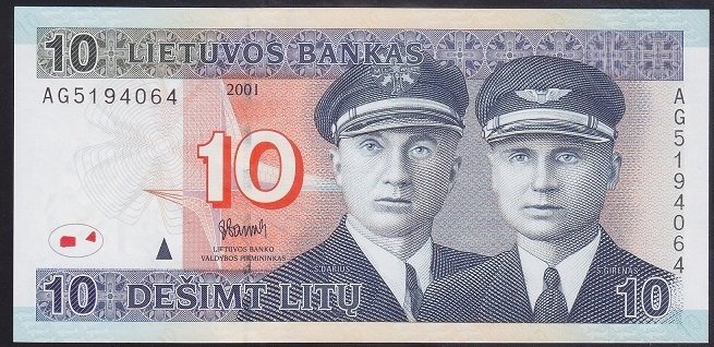 Litvanya 10 Litu 2001 ÇİLALTI ÇİL Pick 65