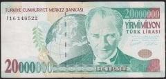 7.Emisyon 20 000 000 Lira I16 148522 Çok Temiz