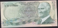 6.EMİSYON 2.TERTİP 10 LİRA L40 182981 ÇİLALTI