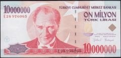 7.Emisyon 10 000 000 Lira E28 976065 Ççt Çilaltı