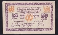 AVUSTURYA 20 HELLER NOTGELD 1920 ÇİLALTI ÇİL