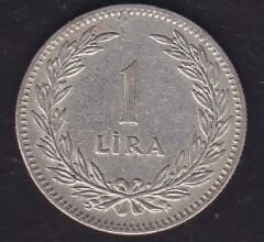 1947 Yılı 1 Lira Gümüş