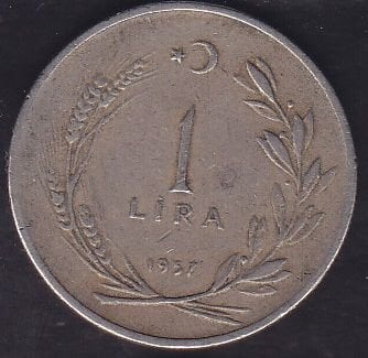 1957 Yılı 1 Lira