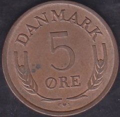 Danimarka 5 Öre 1960