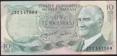 6.Emisyon 2.Tertip 10 Lira J72 147564 Çok Temiz+