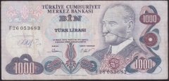 6.EMİSYON 3.TERTİP 1000 LİRA F26 053683 TEMİZ