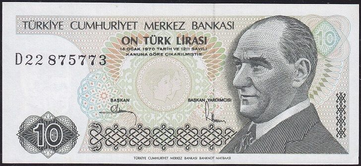 7.Emisyon 2.Tertip 10 Lira D22 875773 Çilaltı Çil