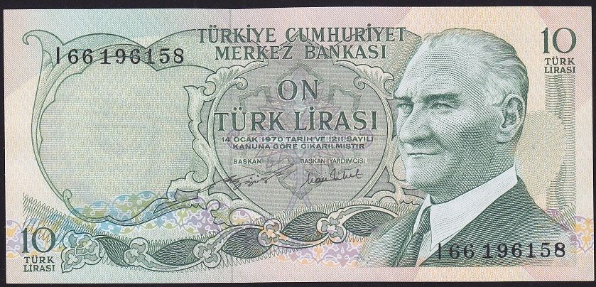 6.Emisyon 2.Tertip 10 Lira I66 196158 Çilaltı Çil