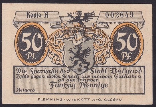 ALMANYA 50 PFENNİNG NOTGELD 1920 ÇİL