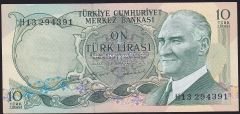 6.Emisyon 2.Tertip 10 Lira H13 294391 Çilaltı Çil