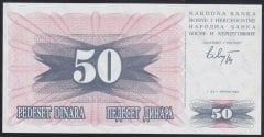Bosna Hersek 50 Dinar 1992 Çil Pick 12