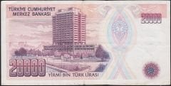 7.Emisyon 1.Tertip 20000 Lira F03 909785 Çok Temiz+