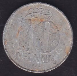 Demokratik Almanya 10 Pfennig 1968 Haliyle