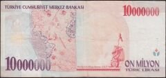 7.Emisyon 10 000 000 Lira A65 305452 Çok Temiz