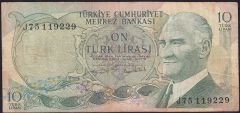 6.Emisyon 2.Tertip 10 Lira J75 119229 Çok Temiz