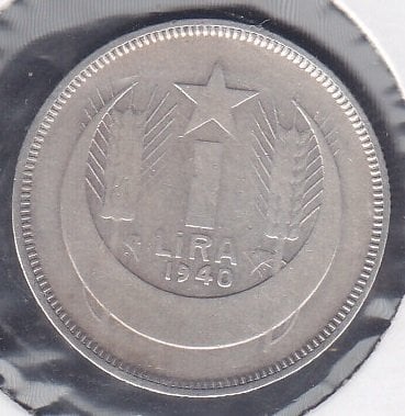 1940 Yılı 1 Lira Gümüş