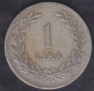 1948 Yılı 1 Lira Gümüş