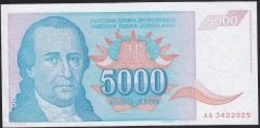YUGOSLAVYA 5000 DİNAR 1994 ÇÇT (AA)