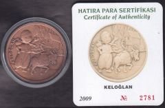 2009 Yılı 2.5 Lira Keloğlan Hatıra Para Sertifikalı Çil