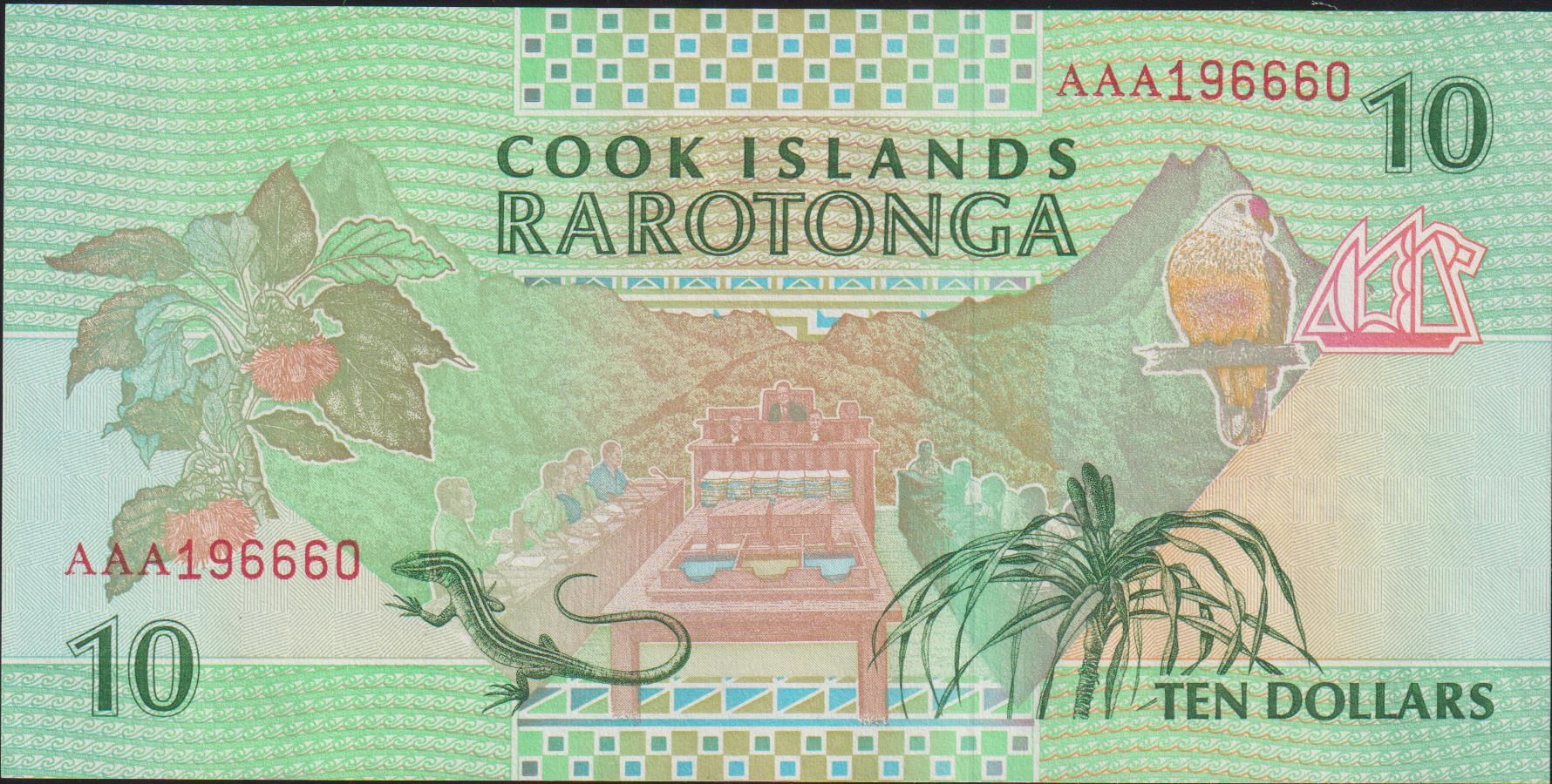 Cook Island 10 Dolar 1992 Çil Pick 8