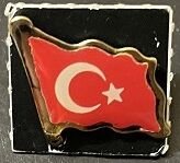 Türk Bayrağı Rozeti Mineli