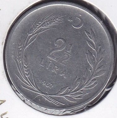 1962 Yılı 2.5 Lira Düz