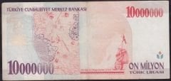 7.Emisyon 10 000 000 Lira A18 801873 Temiz