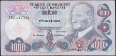 6.EMİSYON 1.TERTİP 1000 LİRA A53 147751 ÇÇT