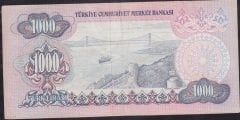 6.Emisyon 2.Tertip 1000 Lira D39 313949 Çok Temiz