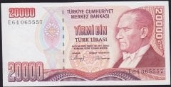 7.Emisyon 1.Tertip 20000 Lira E64 065557 Çilaltı Çil