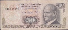 6.Emisyon 1.Tertip 50 Lira G70 398382 Çok Temiz