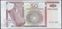 Burundi 50 Frank 2003 Çil Pick36d