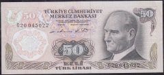 6.Emisyon 1.Tertip 50 Lira G20 045022 Ççt Çilaltı