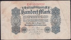 Almanya 100 Mark 1922 Çok Temiz