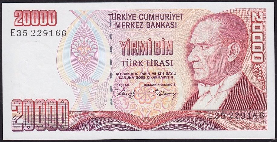 7.Emisyon 1.Tertip 20000 Lira E35 229166 Çil