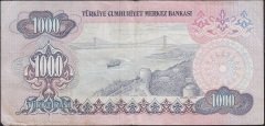 6.Emisyon 1.Tertip 1000 Lira B85 165550 Çok Temiz