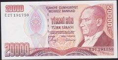 7.Emisyon 1.Tertip 20000 Lira E27 191750 Çilaltı