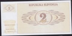 Slovenya 2 Tolarjev 1990 Çil Pick 2