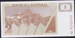 Slovenya 2 Tolarjev 1990 Çil Pick 2