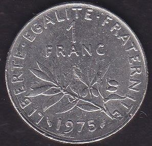 Fransa 1 Frank 1975