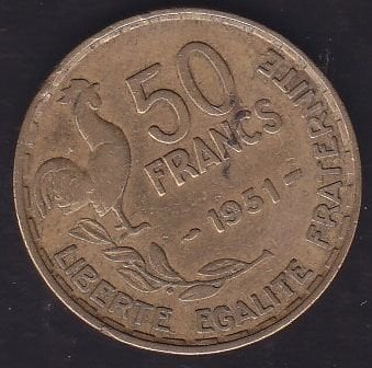 Fransa 50 Frank 1951