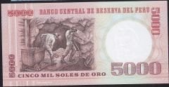 Peru 5000 Soles 1985 Çil Pick 117c