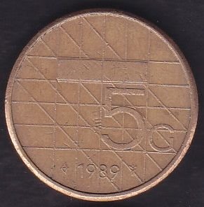 Hollanda 5 Gulden 1989