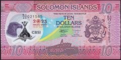 Solomon Island 10 Dolar 2023 Çil Pick 39 Polimer Hatıra