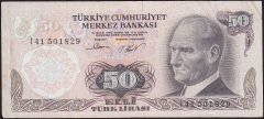 6.Emisyon 2.Tertip 50 Lira I41 501829 Çok Temiz+