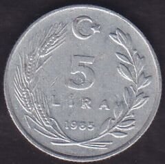 1985 Yılı 5 Lira