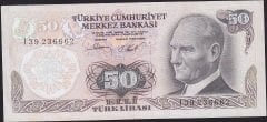 6.Emisyon 2.Tertip 50 Lira I39 236662 Çok Temiz+