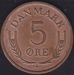 Danimarka 5 Öre 1966