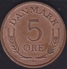 Danimarka 5 Öre 1966