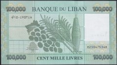 Lübnan 100000 Livre 2017 Çil Pick 95c